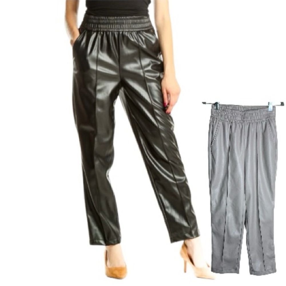 Maison d' Amelie‎ Paris Faux Leather Pull On Pants